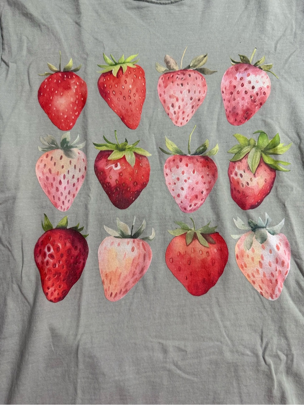 Comfort Colors Bay Tee with Strawberry Print - Picture 4 of 6